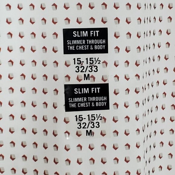 Van Heusen Mens Medium Shirt Traveler Slim Fit 4-Way Stretch 15-15.5 32/33 - Picture 6 of 9